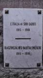 Olasz hősi emlékmű emléktáblája